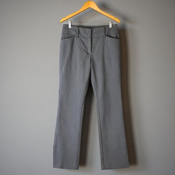 NY & Co 7th Avenue Pants Size 2 Micro Check Dress Slacks Workwear Career Trouser - Picture 2 of 10